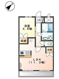エスポワール 1LDKの間取図画像