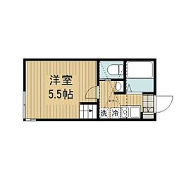 グレイス相模大野 2階1Kの間取り