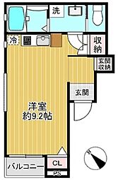 エクセルピア大森五番館 ワンルームの間取図画像