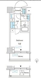 パークアクシス錦糸町スタイルズ ワンルームの間取図画像