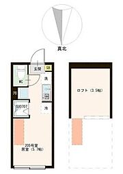 仮称若宮二丁目 2階ワンルームの間取り
