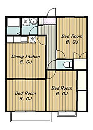 OMTERRACE日野 2階3LDKの間取り