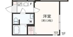 アザーレ・ナッジ伊勢原 1Kの間取図画像