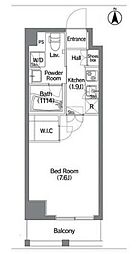 コンフォリア錦糸町DEUX 4階1Kの間取り