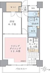 Brilliaist東雲キャナルコート 1LDKの間取図画像