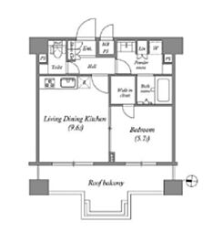 GRANPASEO両国North 1LDKの間取図画像
