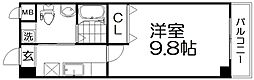アートプラザ枚方 1Kの間取図画像