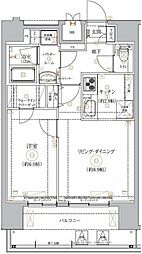 GENOVIA南千住IXskygarden 1LDKの間取図画像