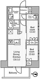 ニド三ノ輪 6階2LDKの間取り