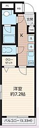ウェルスクエアイズム大森西 4階1Kの間取り