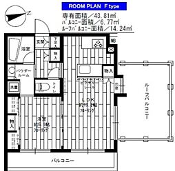 ステージファースト西馬込アジールコート 5階1LDKの間取り
