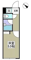 フラット5池上新町 ワンルームの間取図画像