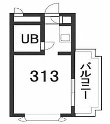 okkoユースフル大塚 ワンルームの間取図画像