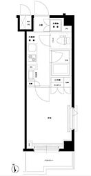 ルーブル仲六郷弐番館 1Kの間取図画像