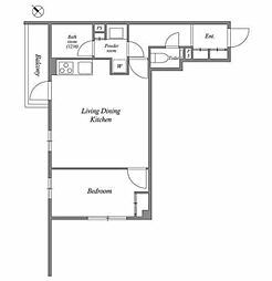 ACPレジデンス新江古田 1LDKの間取図画像