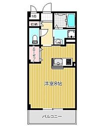 ミピアーチェ 1Kの間取図画像