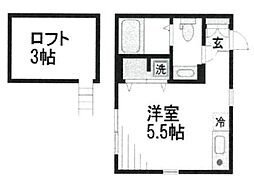 STUDIO中野坂上 ワンルームの間取図画像