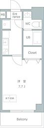 S-FORT戸田公園 1Kの間取図画像