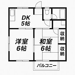 シャルマン8 2DKの間取図画像