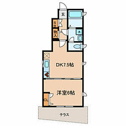アヤメゾン初台 1DKの間取図画像