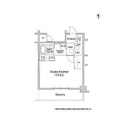 コンフォリア赤羽岩淵 9階ワンルームの間取り