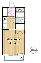 ライオンズマンション相武台前第5 1Kの間取図画像