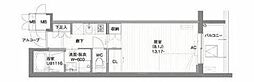 ガーデン東新宿 1Kの間取図画像