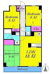 ア・ボートルサンテ西館 3LDKの間取図画像