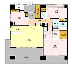 ロイヤルパークス若葉台 3LDKの間取図画像