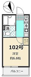 コンフォートユイガハマ 1Kの間取図画像