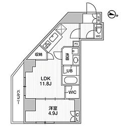 COMFORIALIV千住 1LDKの間取図画像