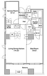 コンフォリア東池袋ウエスト 9階1SLDKの間取り