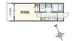 MELLAS武蔵境 1Kの間取図画像