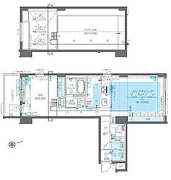 東京メトロ日比谷線 広尾駅 徒歩10分の賃貸マンション 3階1LDKの間取り