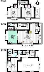 保谷町6丁目戸建 3階4LDKの間取り