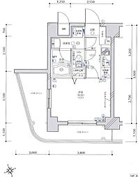 グリフィン横浜・天王町弐番館 1Kの間取図画像