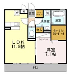 グランソーレ2 1LDKの間取図画像
