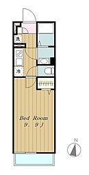 リブリ・ザ・ジュネス 1階1Kの間取り