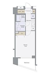 プレール・ドゥーク駒沢大学駅前 4階1Kの間取り