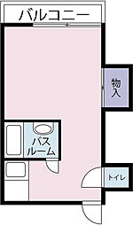 クロノス富士見町 2階ワンルームの間取り