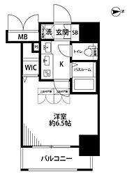 JR山手線 品川駅 徒歩3分の賃貸マンション 5階1Kの間取り
