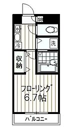 多摩都市モノレール 大塚・帝京大学駅 徒歩5分の賃貸マンション 1階1Kの間取り