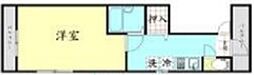 道家ビル 3階1Kの間取り