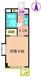 JTマンション 1Kの間取図画像