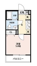 FELICE COURT 1Kの間取図画像