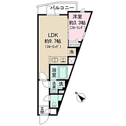 コンポジット南雪谷 1LDKの間取図画像