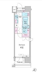 デュオメゾン品川戸越 1Kの間取図画像