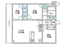 S-RESIDENCE富士見ヶ丘afford 2階2SLDKの間取り