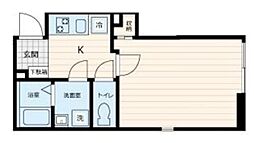 ヴィラ東高円寺 1階1Kの間取り