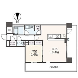 HILL CREST OYAMA 1LDKの間取図画像